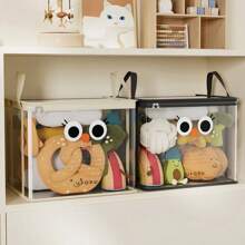 Book Storage Box Student Classroom Home Dust-Proof Transparent Foldable Book Bag Desktop Old Book Sorting Artifact
