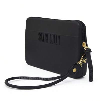 Carteira Santa Lolla Feminina com alça de pulso toda Emborrachada