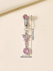 Non-Piercing Butterfly Fake Belly Piercing Butterfly Clip On Umbilical Navel Fake Piercing Fake Clip