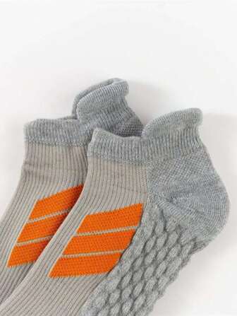 1/3/5/10 Pairs Men's Sports Socks, Striped Teal Design, Ankle Socks For Spring/Summer, Thin Breathable Running Socks, Comfortable For Fitness, Sports, Outdoor Daily Activities