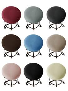 1/4/6pcs Water-Resistant Round Bar Stool Covers, Stool Seat Slipcovers Round, Stool Covers Round 4 Packs Bar Stool Covers Watedrproof PU Stool Slipcover With Elastic Stool Cushion Round Bar Stool Seat Covers For Bar Round Chair,Resistant Removable Cushion Covers