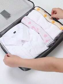 6合1夏季旅行收纳包套装 - 便携式防水化妆包、多功能洗漱包、大容量衣物收纳袋、手提包、鞋袋、压缩袋。适用于居家、海滩、商务旅行、旅游，以及送给朋友、父母和生日的礼物。 - 彩色 - 查看 4