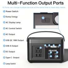 Portable Power Station P86,88.8Wh LiFePo4 Battery,With 80W (120W Peak) AC Outputs, Solar Generator For Travel And Camping