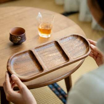1 个木制托盘，天然木质甜点拼盘，牛奶咖啡零食木制托盘，质朴的木制甜点盘，多用途零食盘，装饰性水果托盘，可洗食物盘，咖啡杯碟，茶杯盘，蛋糕盘，奶酪板，创意面包托盘，早餐托盘，适用于家庭、酒店、餐厅、房间装饰、厨房装饰、餐桌装饰圣诞礼物