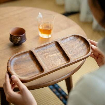 1 个木制托盘，天然木质甜点拼盘，牛奶咖啡零食木制托盘，质朴的木制甜点盘，多用途零食盘，装饰性水果托盘，可洗食物盘，咖啡杯碟，茶杯盘，蛋糕盘，奶酪板，创意面包托盘，早餐托盘，适用于家庭、酒店、餐厅、房间装饰、厨房装饰、餐桌装饰圣诞礼物