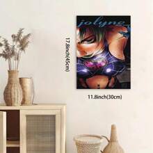 Framed [  Anime Canvas Print] Jolyne Stone Ocean Canvas Art Print, High-Quality Wall Decor Poster, Anime Themed Living Room Wall Art, Gift For Fans, - Framed - View 4