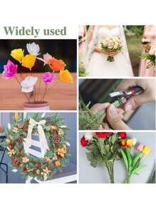200/100/50/30/10 pezzi Steli di fiori ricoperti di verde, fili di ferro waterproof per artigianato e fioristica, adatti per decorazioni festive e progetti artigianali, utilizzabili per supporti per rampicanti, pergole da giardino regolabili, supporti per piante modellabili, steli versatili per fiori artificiali, super resistenti e facili da arrotolare, forme varie, accessori decorativi per profumo, attrezzi da giardino (colore casuale)