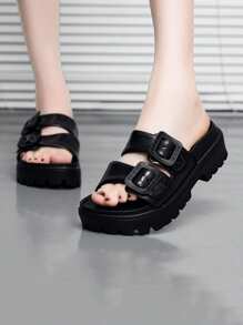 1 par de sandalias ligeras y cómodas de moda casual para niñas, aptas para el verano