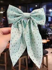 6pcs Kids Cute Polka Dot Bowknot Hair Clips, Simple Half-Up Hairstyle Hairpin Hair Accessories For Girls - Red - View 3