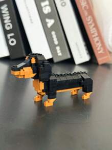 2100pcs DIY Mini Building Blocks Set - Sausage Dog, Pet Building Blocks Set, Decorative Animal Model, Suitable For Holiday Gifts, Room Decor, Christmas, Halloween, DIY Collectible