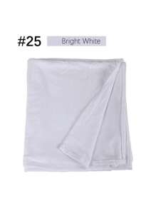 1pc Women's New Plus Size Hejab Scarf, Solid Color Casual Soft Shawl - Army Green - View 18