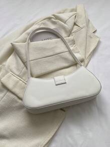 2025 New Cross-Border Chic Fashion Letter Handbag For Women, Minimalist Underarm Bag, French Niche Elegant Crescent Shoulder Bag