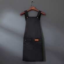 1pc Unisex Apron For Restaurants, Kitchens & Cooking, Chef Uniform Apron For Cafes, Extra Wide Straps, Comfortable & Easy To Clean, Oil/Water Resistant