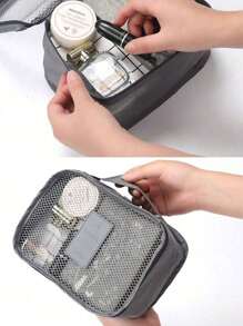 6合1夏季旅行收纳包套装 - 便携式防水化妆包、多功能洗漱包、大容量衣物收纳袋、手提包、鞋袋、压缩袋。适用于居家、海滩、商务旅行、旅游，以及送给朋友、父母和生日的礼物。 - 彩色 - 查看 3