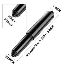 2 Pieces Toilet Paper Holder Roller Spindle Replacement Rod Plastic Spring Loaded (Black)