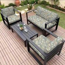 1 件印花露台弹力沙发垫套，户外枕套替换沙发座套，柔性椅垫套，用于门廊露台家具保护 - 淺灰色 - 查看 10