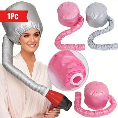 1pc Hair Dryer Bonnet Cap, Head Cover Style Blow Dry Hat, Home Hair Dryer Drying Cap, Hair Styling Hot Air Drying Cap, Perming & Dyeing Hair Treatment Cap Home Bathroom Decor Fall Decor Back To School Hair Bonnet Shower Towels For Beauty Salon, Hotel Sports,Home Essentials, Towel, Skin Care Hair Drying Towel Wrap