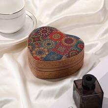 1pc Fashionable Heart-Shaped Decorative Bag, Portable Travel Storage Box, Creative Home Item For Dressing Table, Suitable For Lipstick, Bracelet, Earring, Pendant, Jewelry, Back To School Season, Gift Giving.