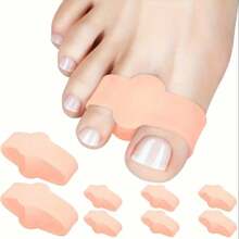 4pcs Silicone Toe Separator - Non-Slip, Latex-Free Toe Separators For Foot Alignment, Soft & Comfortable Toe Spreaders, Suitable For Day & Night Use, Toe Separators For Casual Wear
