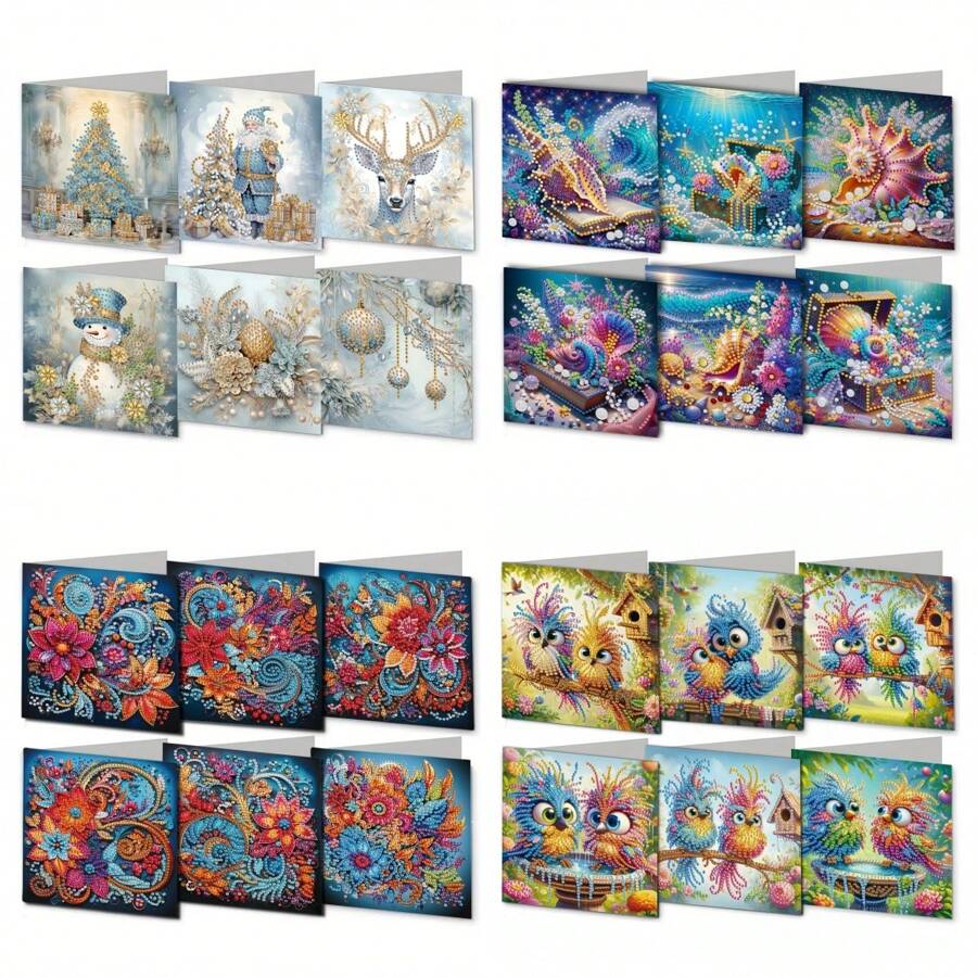 1pc Diamond Painting DIY Natural Landscape Themed Diamond Painting Card Kit - Partially Drilled DIY Diamond Painting, Suitable For Writing Letters, Love Letters, And Blessings