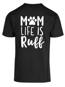 Blusa de manga corta con estampado de dibujos animados - Negro - Ver 2