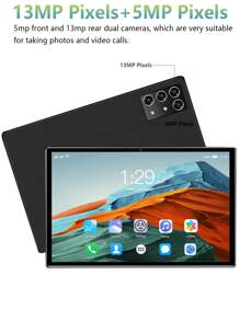 Qetupa S3 10.1 Inch Android 13 Tablet,HD(1280x800) IPS Touch Screen,4GB RAM+128GB ROM,A523 Octa-Core 2.0GHZ Processor,5MP Front Camera&13MP Rear Camera,6000mAh Battery,802.11ac WIFI5 2.4G+5G,BT 5.0,Supports 512GB Expansion