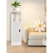Wasserdichter Badezimmerschrank Badezimmermöbel Kommt mit offenen Ablagefächern Badschrank Freistehende Geeignet für Wohnzimmer, Küche und Bad Dreischichtige Weiß 55x21x21CM - 80x20x24cm - Übersicht 6