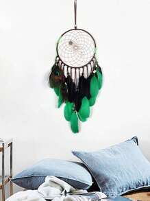 70cm Peacock Green Catcher's Spirit Ins Wind Dream Net Catcher Bamboo Circle Pure Handmade Dream Net Catcher Bedroom Wall Decoration Holiday Birthday Gift