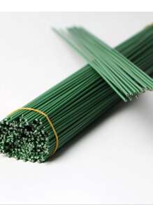 200/100/50/30/10 pezzi Steli di fiori ricoperti di verde, fili di ferro waterproof per artigianato e fioristica, adatti per decorazioni festive e progetti artigianali, utilizzabili per supporti per rampicanti, pergole da giardino regolabili, supporti per piante modellabili, steli versatili per fiori artificiali, super resistenti e facili da arrotolare, forme varie, accessori decorativi per profumo, attrezzi da giardino (colore casuale)