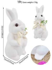 1PC Easter Rabbit Green Artificial Moss Rabbit Spring Plush Rabbit Easter Decoration Outdoor Garden Living Room Fireplace Home Decoration