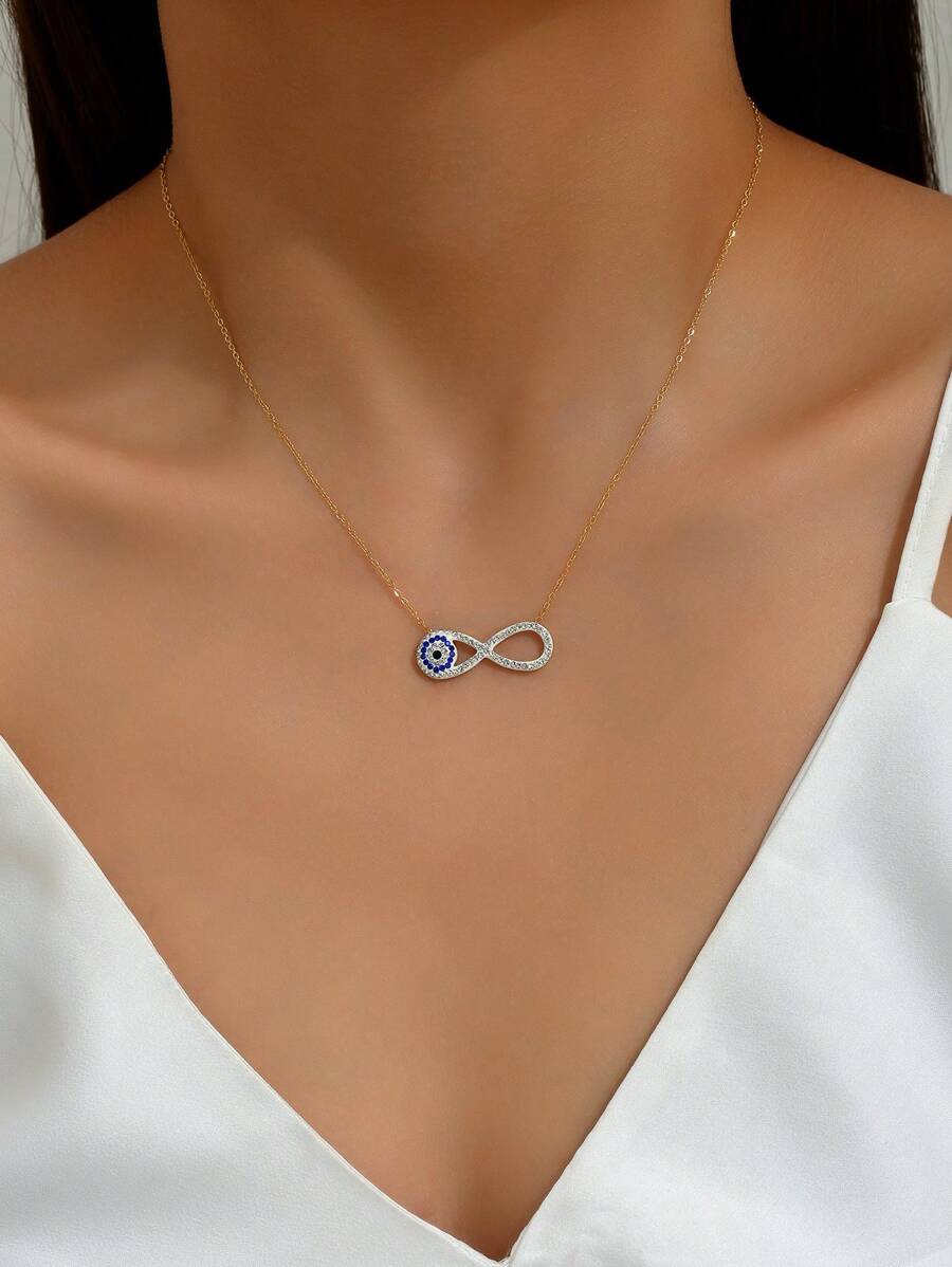 1 件独立日礼物无限恶魔之眼吊坠项链女士