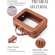 Clear Makeup Bag Travel Cosmetic Case Transparent Toiletry Bag With Zipper, Portable Make Up Organizer Traveling Compact Car Bag For Essentials