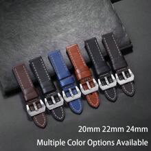 1 条表带 - 20 毫米、22 毫米、24 毫米 荔枝纹和光滑纹理 - 多种颜色可选