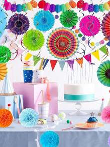20 món - Đồ trang trí tiệc ngày lễ đầy màu sắc, Bộ trang trí tiệc bằng quạt giấy lễ hội, Quạt giấy treo theo chủ đề Mexico, Bộ trang trí tiệc bằng quạt giấy, Cờ nhiều màu, Vòng hoa, Biểu ngữ, Đồ trang trí xoáy treo (Nhiều màu), Giáng sinh, Đạo cụ chụp ảnh lễ hội hóa trang, Tiệc hồ bơi, Đám cưới mùa hè & Trang trí phòng tự làm, Lễ hội hóa trang, Tốt nghiệp, Trở lại trường, Halloween, Lễ tạ ơn, Sinh nhật - Nhiều màu - Xem 5