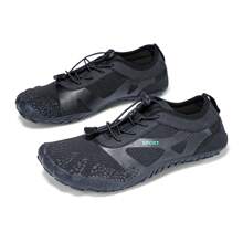 Barefoot Water Shoes - Non-Slip, , Striped Design, Suitable For Beach, Sports, Walking, Hiking And Running | Breathable Mesh Upper And Rubber Sole | Lace-Up Closure