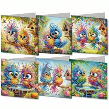 1pc Diamond Painting DIY Natural Landscape Themed Diamond Painting Card Kit - Partially Drilled DIY Diamond Painting, Suitable For Writing Letters, Love Letters, And Blessings