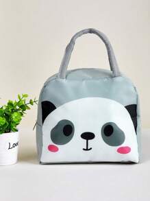 1pc Mom Bag Baby Food Bag, Parent-Child Picnic Lunchbox Storage Bag, Small Cartoon Handbag, Travel Lunch Tote, Portable Insulated Lunch Bag (Style & Color Random)