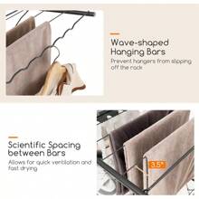 Giantex Clothes Drying Rack Foldable Laundry Drying Rack With 33 Drying Rails 3-Level Adjustable Height Versatile Clips Wave-Shaped Bars Collapsible Freestanding Airer For Indoor Outdoor