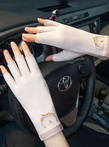 女士半指防晒手套，防紫外线，防滑，透气，露指设计适合春夏季骑行、驾驶，轻便