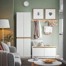 SoBuy Wardrobe KSB01-W - Grey - View 10