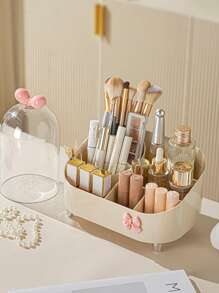 1/2/4/5/20 piezas Cajas de almacenamiento portátiles de moda, estantería con cubierta transparente para aparador, dispensador de gran capacidad para el baño, adecuado para lápiz labial, perfume, brochas de maquillaje, lápiz de cejas, accesorios para el cabello, joyas, decoración del hogar, regalos para la vuelta al cole.