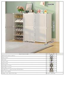 Multi-Tier High Capacity Dust-Proof Storage Shelf, Foldable Shoe Rack For Bedroom, Living Room, And Hallway, Suitable For Home Use