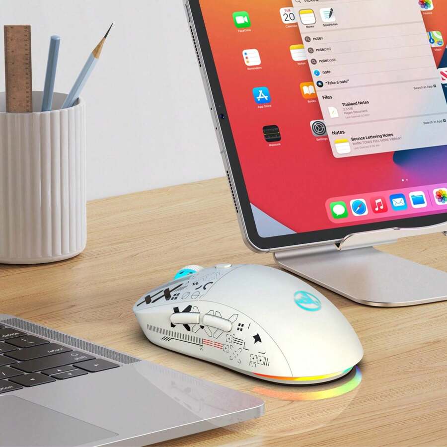 Popular HXSJ T90 2.4G 3-Mode Silent Buttons Ergonomic Colorful RGB