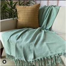 Kit 2 Blankets 2.20X2.90 Meters Luxurious King - Agua verde - Ver 2