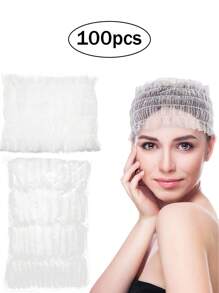 100条一次性SPA头带，柔软无纺布材质，弹性面部毛发带，可拉伸，适用于护肤、化妆、桑拿、洗脸等场合，适合女性，可作发饰、头巾、头带，秋冬季度假必备，女士头巾，柔软头巾，女士围巾 - 彩色 - 查看 8