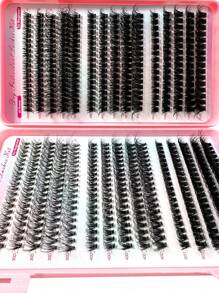 批发高品质570片装30D/40D/50D/60D/80D/100D簇状假睫毛，10-18mm纤细单根假睫毛，自然妆效，0.07mm D型卷翘，5D蓬松簇状假睫毛，DIY睫毛嫁接，睫毛簇，假睫毛，单根假睫毛，假睫毛