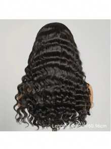 Ready To Go 13X4 Lace Front Wigs Human Hair Kinky Curly Bob Wigs For Women Pre Plucked Pre Braided Natural Hairline Deep Wave Lace Front Wigs 200% Density 16 Inch Natural Black Color - Natural Black - 查看 4