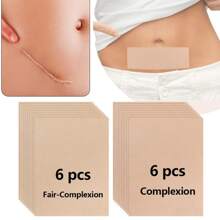 6 Pcs Tattoo Cover Up Patch, Waterproof Sweatproof Sticker Patch, Tattoo Cover Up Waterproof, Ultra Thin Patch For Tattoo Scar And Birthmarks Tattoo Cover Up Tape For Light Skin Tone