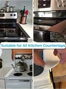 2/4 peças de tira de silicone orgânico resistente a altas temperaturas para cozinha, tampas de silicone para fogão, tira de vedação macia para fogão a gás resistente a óleo e sujeira, tampão de silicone para tampa de vão de balcão de fogão de cozinha - preenchimento flexível de espaço de fogão, preenchimento de vão de forno resistente ao calor que veda vãos entre o fogão e o balcão, protetor de vão de fogão fácil de limpar (branco/cinza/preto)