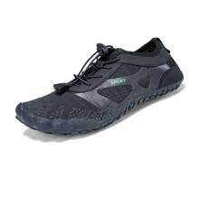 Barefoot Water Shoes - Non-Slip, , Striped Design, Suitable For Beach, Sports, Walking, Hiking And Running | Breathable Mesh Upper And Rubber Sole | Lace-Up Closure